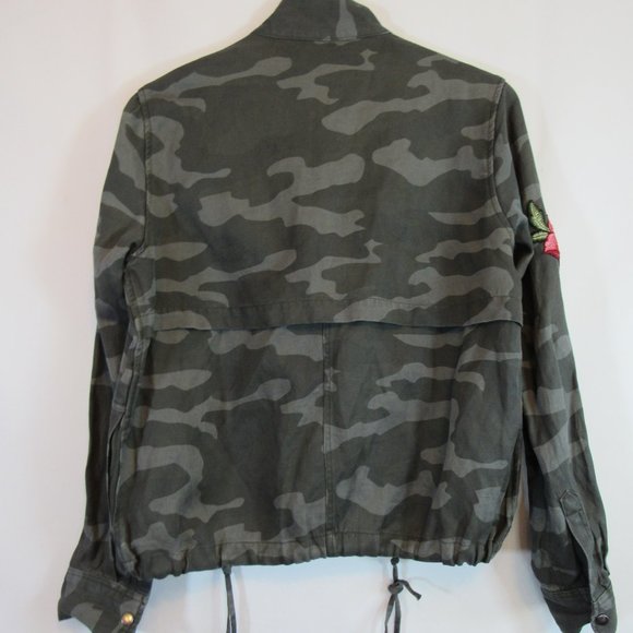 Rails Collins Camo Rose Patch Linen Jacket - Picture 11 of 12